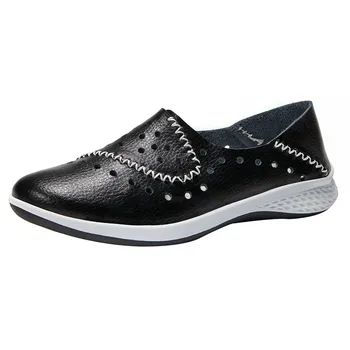 

Nice New Round Head Flat Breathable Leisure Shoes Solid Women Platform Casual Shoes Women Flat Bottom Feminino Women Shoes