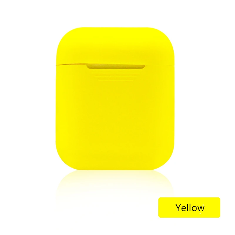 Bluetooth беспроводной Чехол для Airpods защита от пыли Чехол airpod аксессуары белый чехол для airpods силиконовый чехол-держатель - Цвет: yellow