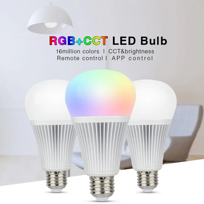 Mi Light FUT012 E27 9W RGB+CCT led bulb lamp smart mobile phone APP ...