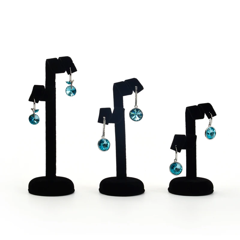 FANXI Free Shipping Custom Creative Jewellery Display Rack for Earrings Holder MDF Wrapped with Grey Velvet Rack Stand Jewelry Packaging