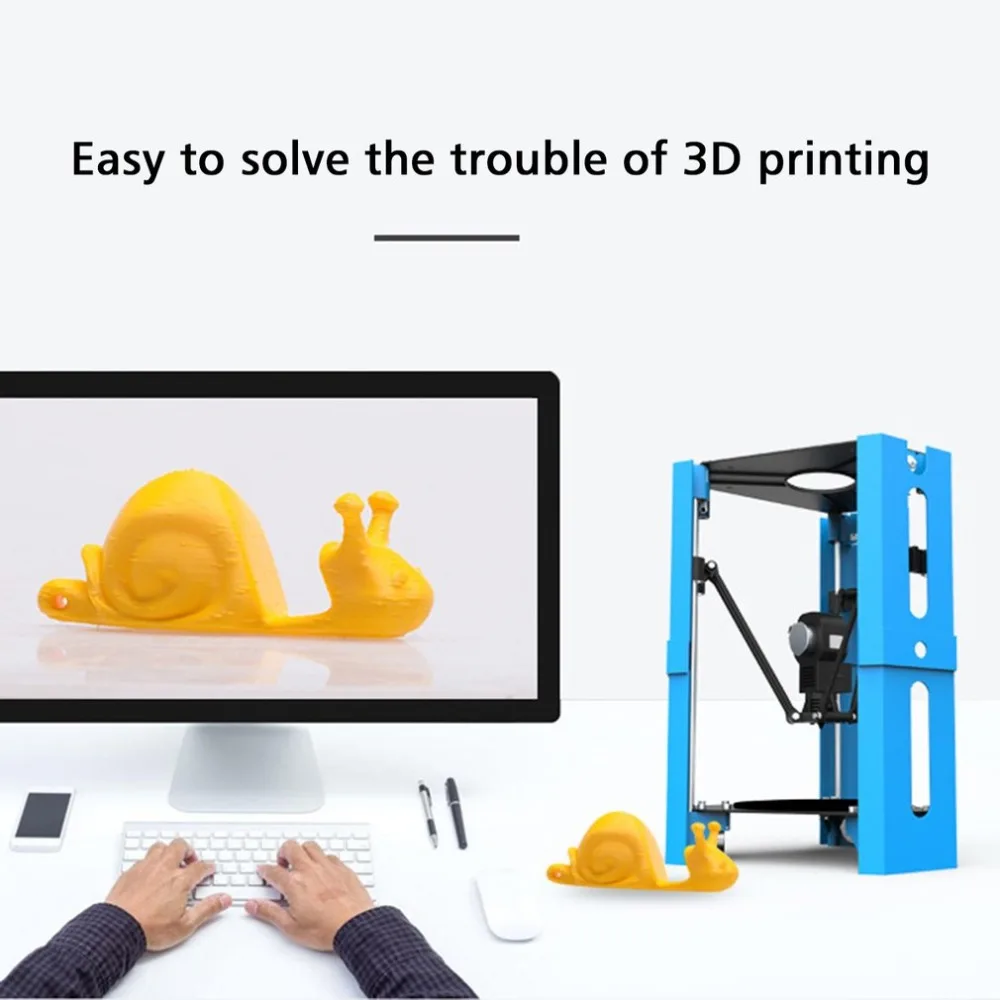 

Mini DIY Desktop Printer 3D Printing 1.75mm Filament Support USB Security Digital Card High Precision FDM Printer