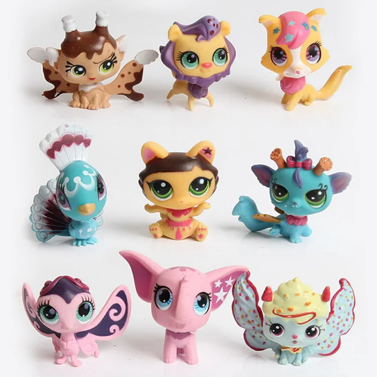 Новый стиль 24 шт./компл. LPS littlest фигурку pet shop куклы украшения голова может двигаться кукла пластиковые фигурки подарок на день рождения Y18