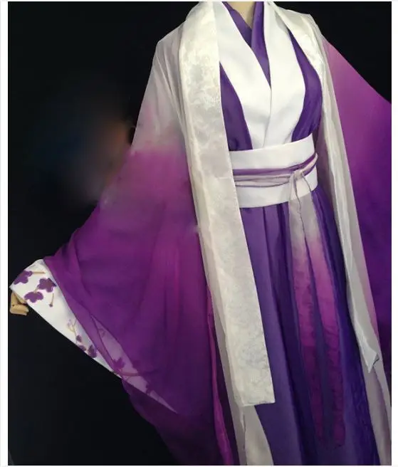Мужской костюм Mo Lan Le Purple Hanfu Cos Jiang Cheng Wei Wuxian для аниме основатель дьявольского