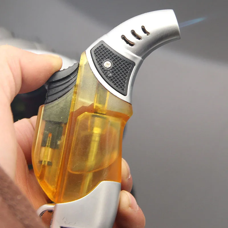 Ветрозащитная Зажигалка устройство зажигания с точечным зажиганием сигара распылитель прямой высокотемпературный сварочный факел газовая зажигалка