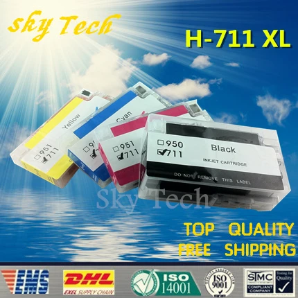 

Картридж для HP 711XL HP-711XL, многоразовый картридж с полными чернилами, с чипами ARC, подходит для принтера серии HP Designjet T120 T520