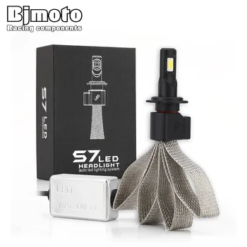

BJMOTO HL-S7-H7 Super Bright Auto Car 60W 6000K 6400LM S7 LED H7 Car Headlight Bulbs Conversion Kit Headlamp IP68 Waterproof