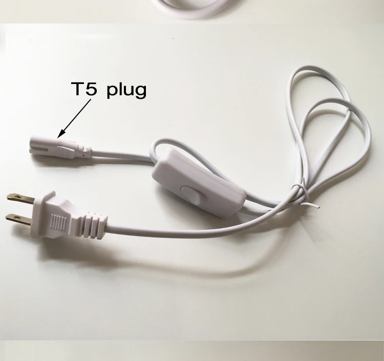 1,2 м T5 силовой кабель для светодиодный светильники пробки штепсельная вилка стандартов ЕС и США, по которым вы должны выбрать провод Максимальная 2.5A 250V с переключателем