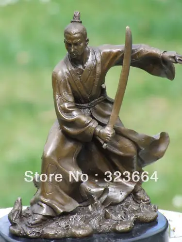 

SAMURAI WARRIOR GENUINE PURE HOTCAST BRONZE STATUE