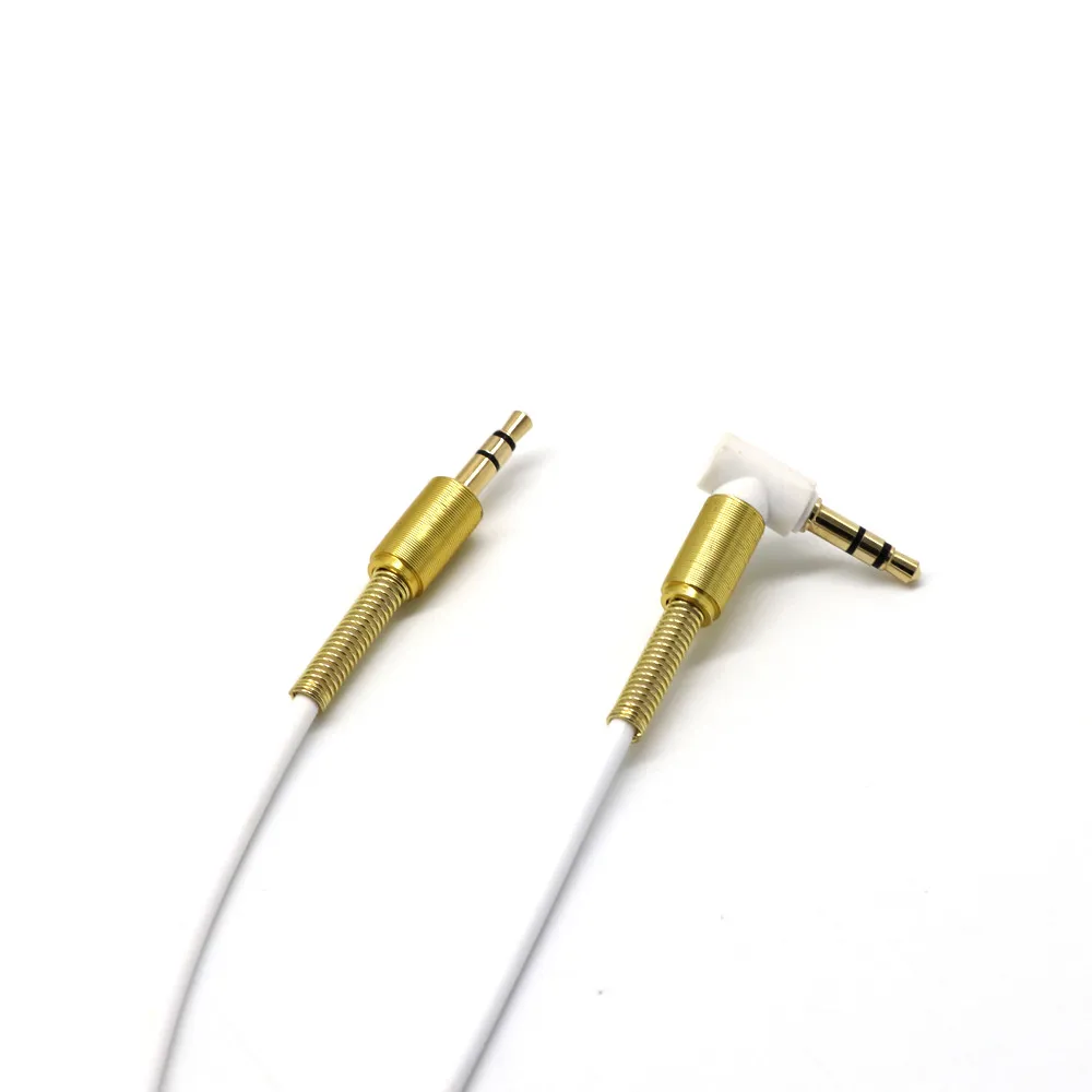 3.5mm Jack Elbow Male to Male Stereo Headphone Car Aux Audio Extension Cable (5)