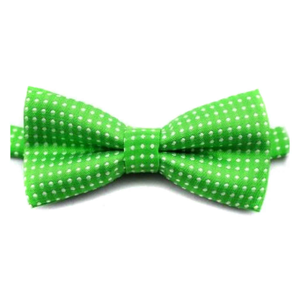 Модный официальный хлопковый галстук-бабочка, классический галстук в горошек для мальчиков, для детей, цветная бабочка, Свадебная вечеринка, галстук бабочка для питомца Галстуки для смокинга - Цвет: Зеленый