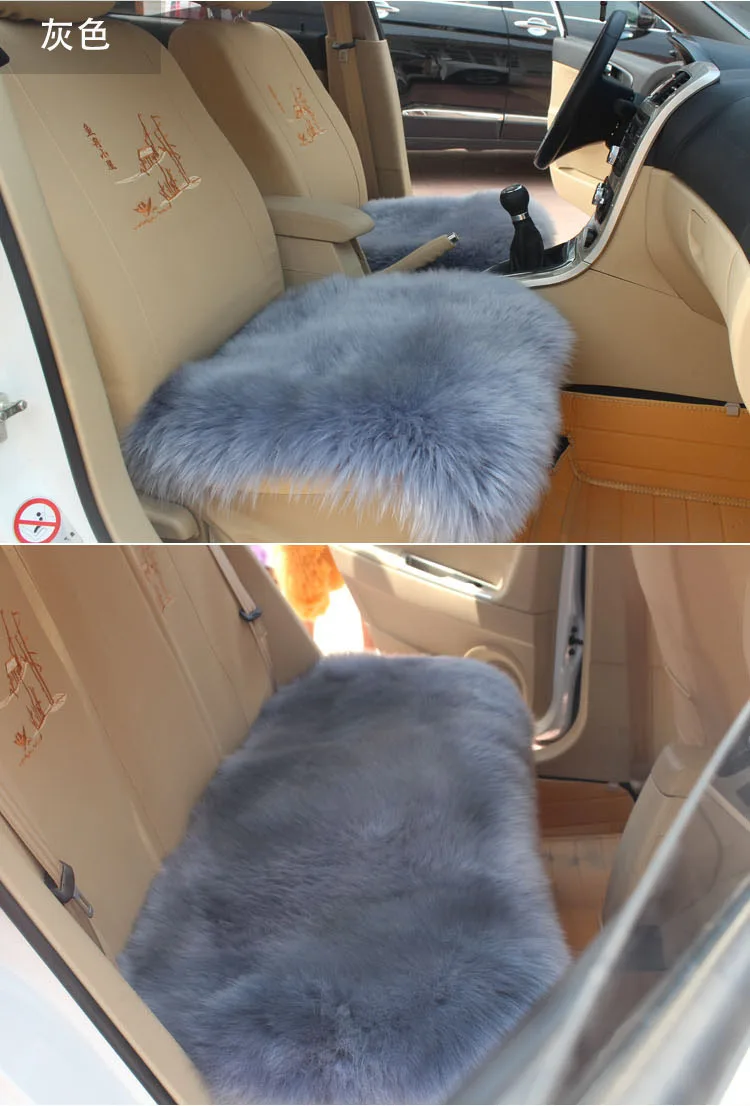 Натуральный мех, комфорт, аутентичная пушистая овчина, чехол для сидения автомобиля, мягкая подушка для сидения автомобиля, изготовленная из австралийской шерсти, для автомобиля