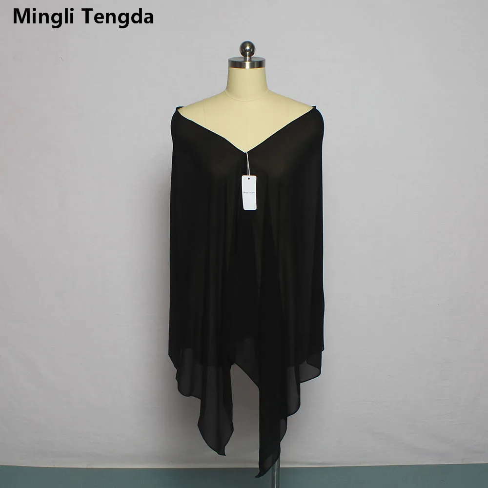 

200cm*70cmNew Chiffon Long Wedding Bridal Shawl Coat Wraps Scarf Wedding Bridal Jacket Black Jacket Wedding Bolero Mingli Tengda