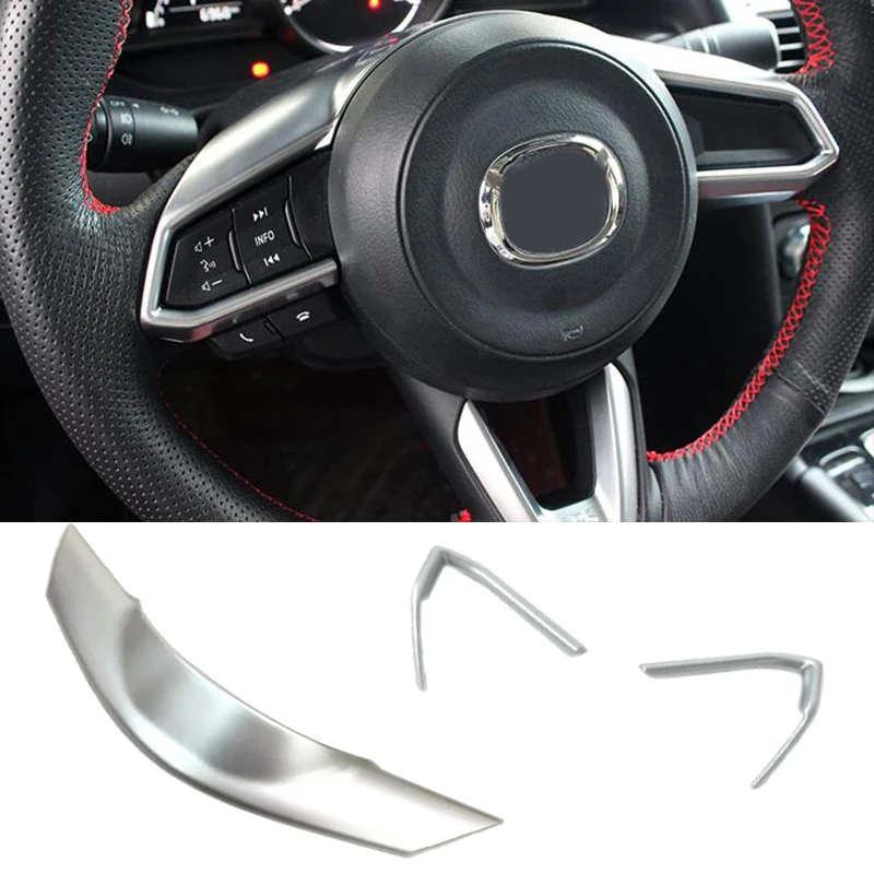 3 шт. для Mazda 2017 2018 Axela ABS Матовая Внутренняя Нижняя панель рулевого колеса крышка