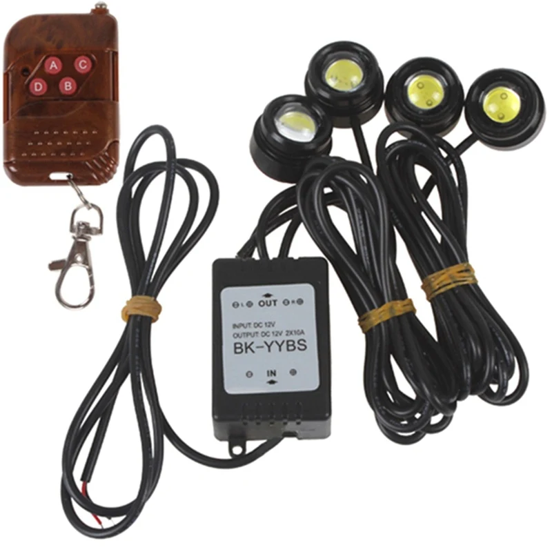 White LED Motorcycle&Car License Plate Screw Bolt Light Lamp Hawk Eye light 16 mode Car styling Accessories