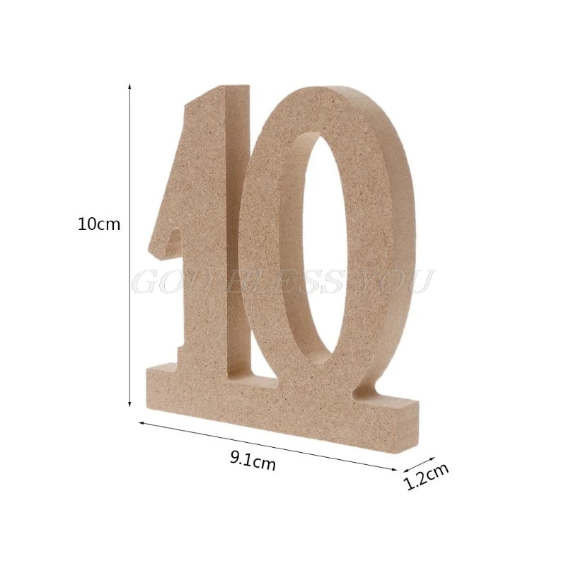 10 шт 1-10 деревянные MDF настольные номера с подставкой для дня рождения, свадьбы, вечеринки, украшения дома