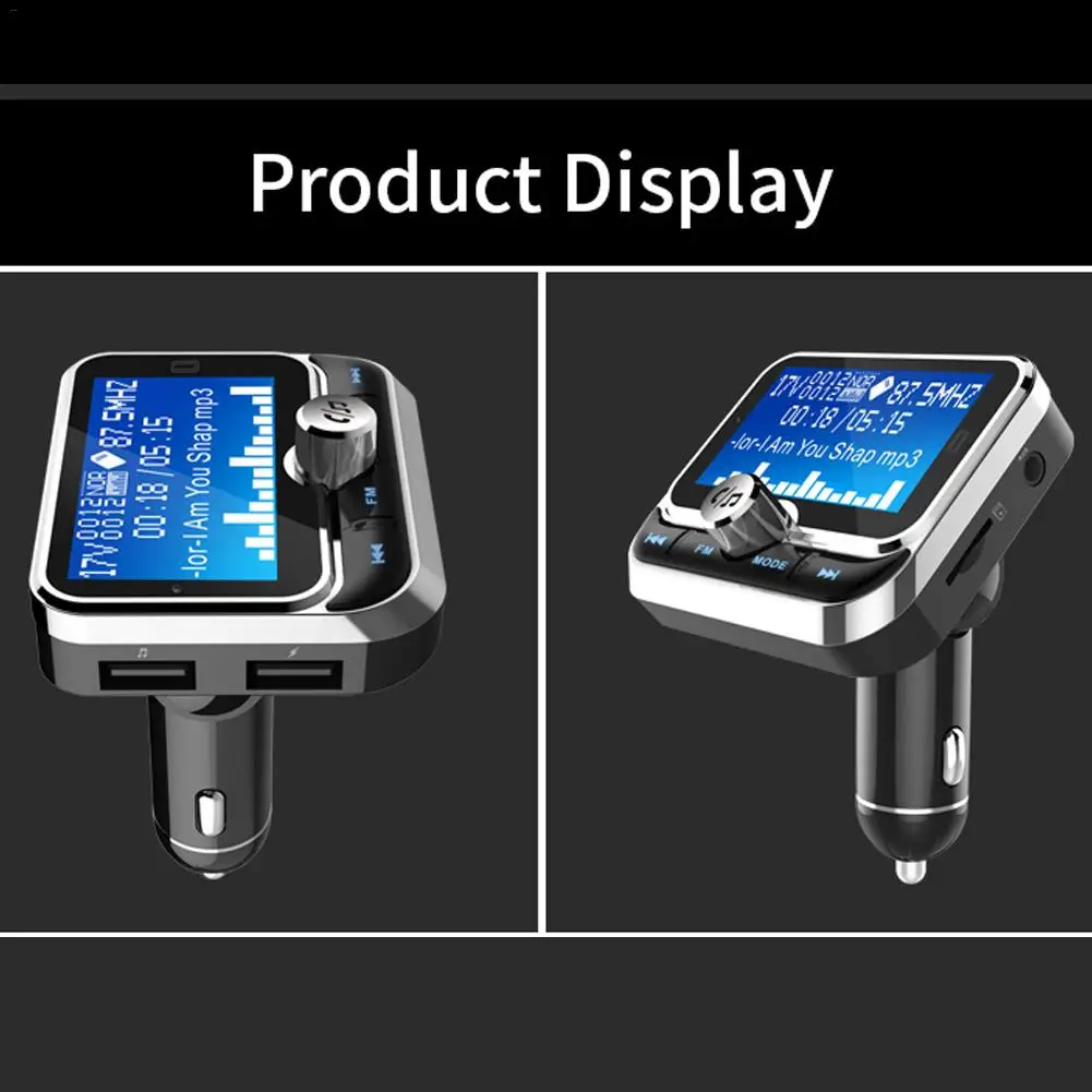 Автомобильный Bluetooth fm-передатчик MP3 с большим экраном карты многофункциональный беспроводной радио адаптер громкой связи
