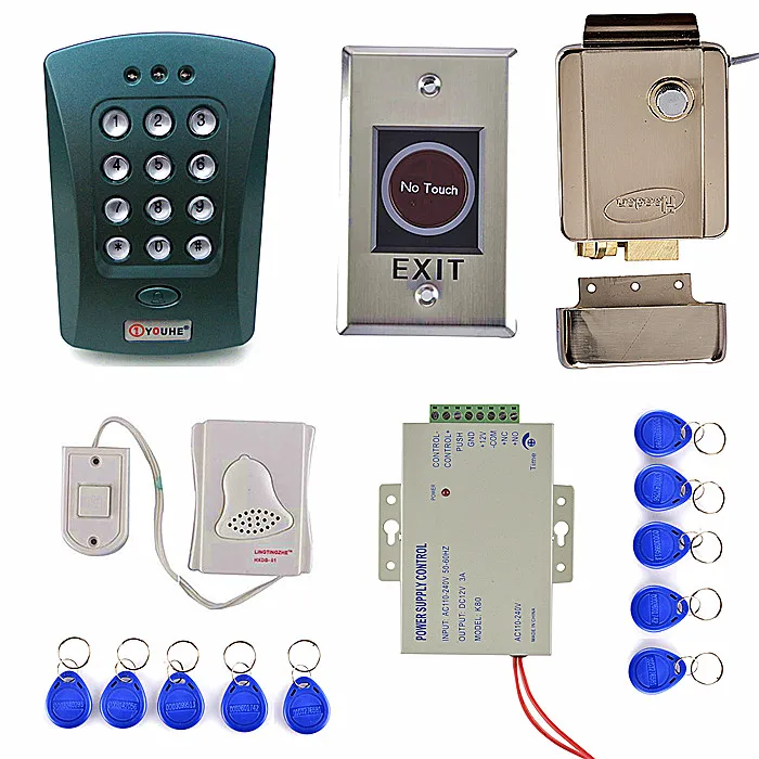 

IR NO Touch Door Switch+ 1000 Users EM Card Access Control System Kit +Strong Electronic Lock