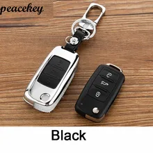 Peacekey чехол для автомобильного ключа из натуральной кожи для Volkswagen брелок Vw Polo Bora Beetle Tiguan Passat B5 B6 Golf 4 Mk5 6 Jetta Eos Car