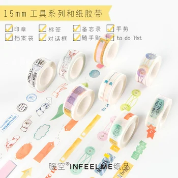 

1.5cm*7m Tool Series washi tape DIY decoration scrapbooking planner masking tape adhesive tape label sticker stationery