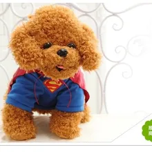 Мягкие животные супермен собака плюшевые игрушки 30 см светло-коричневая собака кукла c8048