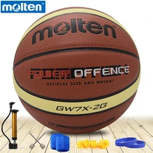 Molten Баскетбол мяч GW7X бренд высокое качество натуральной PU Материал официальный Size7 Баскетбол