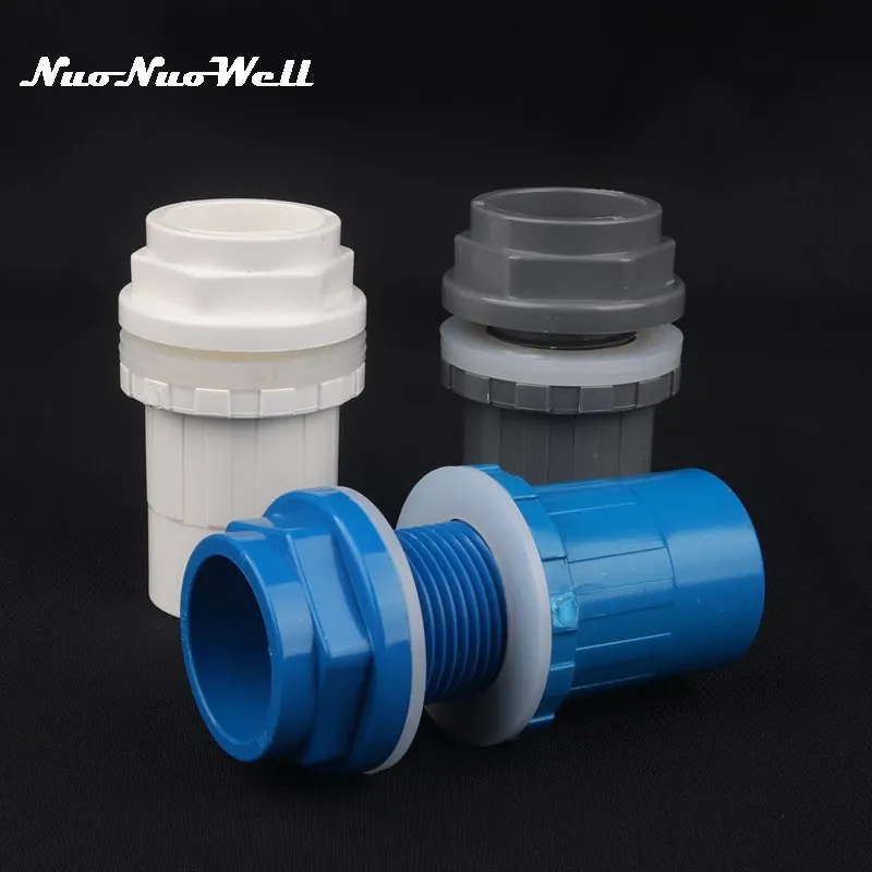 

1pc NuoNuoWell PVC 32mm Fish Tank Joint Thickened Aquarium Water Inlet Lengthened Adapter Water tank Outlet 3/4" Drainage