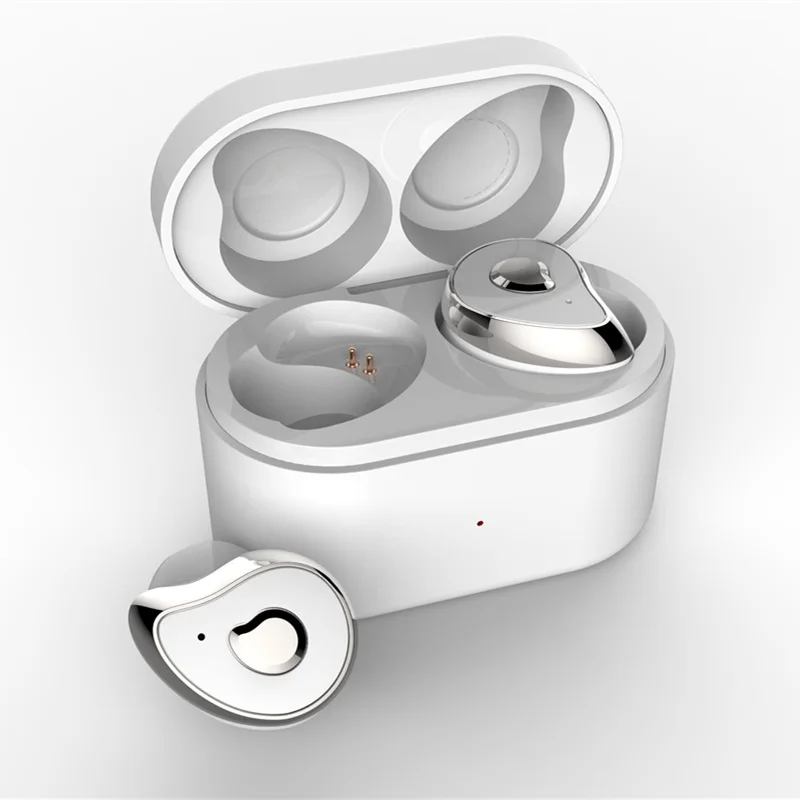 White silver SE6 TWS Bluetooth наушники настоящие Беспроводные спортивные наушники V5.0 мини стерео наушники для HiFi телефона бас Поддержка IOS Android телефон - Цвет: White silver