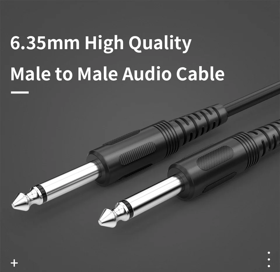 CHOSEAL 6.35mm Jack Male to Male Audio Cable for Mono Guitar Mixer Amplifier (1)