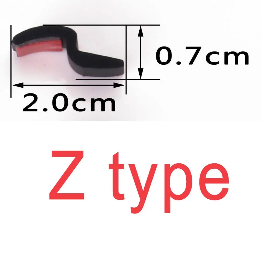 2 м автомобильное резиновое уплотнение D Z P B Тип 3 м клей звукоизоляционный уплотнитель отделка края шумоизоляция двери уплотнительная лента MFT - Цвет: Z type