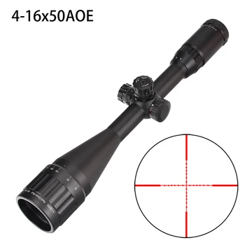 

Hunting 4-16X50 AO Riflescope Tactical Optical Sight Full Size Mil Dot Red Green Blue llluminate Reticle Turrets Lock Scope