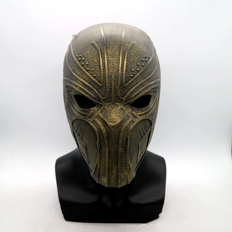 

2019 Marvel The Avengers 4 Endgame Superhero Black Panther Cosplay Masks Kids Adult Full Face Helmet Latex Bronze Mask Toys New