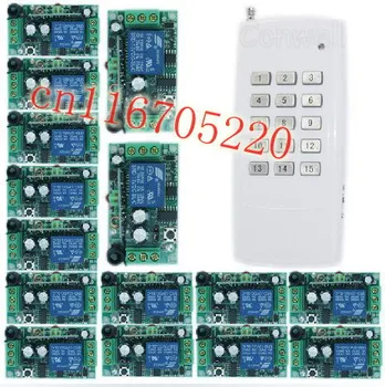 

2016 12V DC 10A 15 Buttons 100 meters RF Wireless RF Remote Controllor / 1Transmitter and 15 Receiver free shipping