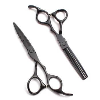 

C1010 5.5" Stainless Black Salon Hair Scissors Professional Hairdressing Scissors Cutting Shears Thinning Scissors Dropshipping