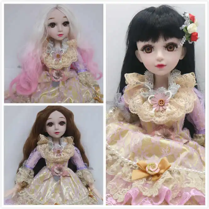 

60cm female Plastic joint moveable doll 1/3 Plastic doll selling with dress 0503