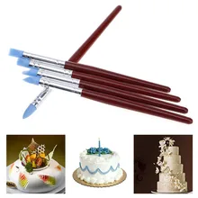 5 шт./компл. силиконовая кисть для украшения помадки, формирующая ручка, пищевая помадка для капкейков пресс-форма в определенном стиле, инструмент для сахарного ремесла