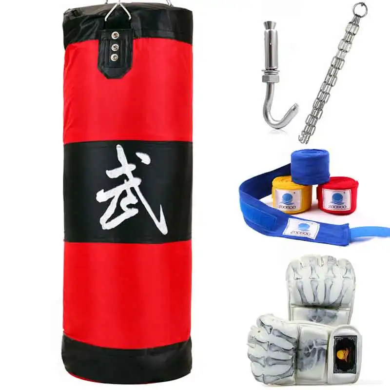 ZOOBOO 100cm Training Fitness MMA Fighter Boxing Bag Hook Hanging Bag Sport Sand Punching Bag