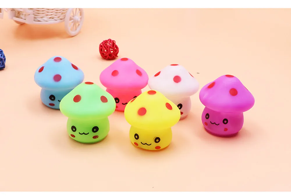 SuperNight Cute Cartoon Mushroom LED Night Light Colorful Gradient Bedroom Bedside Night Lamp for Children Kids Baby Toy Gift (9)