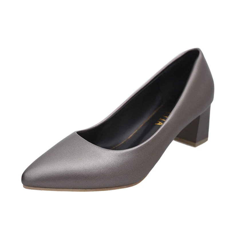 Новый Повседневное Дамская обувь; туфли-лодочки острый носок модные ботинки на среднем каблуке женские туфли-лодочки слипоны офисные