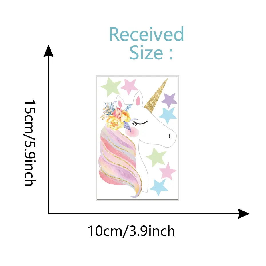 Довольно элегантный женский свет единорога переключатель Настенная Наклейка на стене Съемные Дети Детская комната забавное украшение дома - Цвет: FCS9146-B