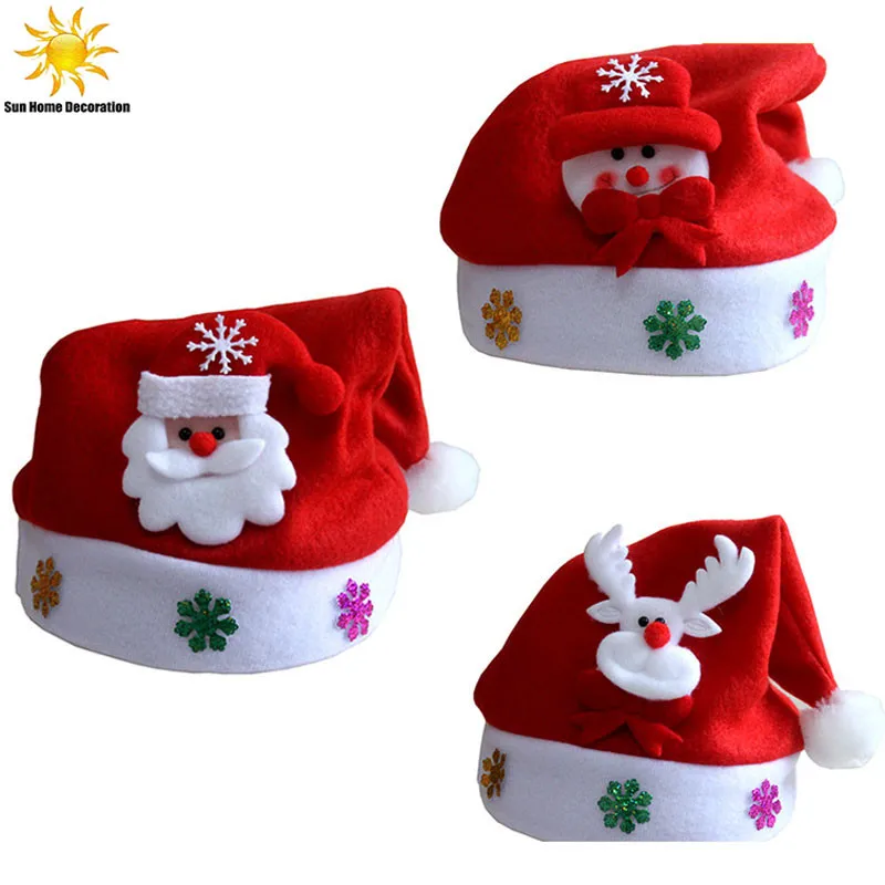 

Santa Snowman Reindeer Kids Christmas Hat Christmas Gifts For Children Mew Year Gift For home Decoration