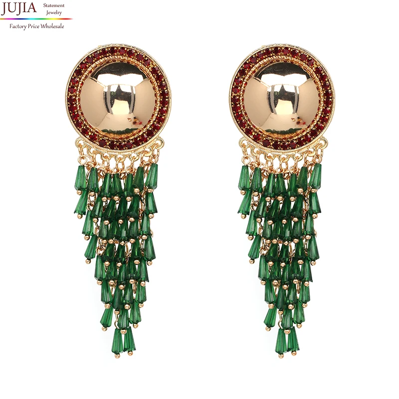 Женские серьги с кристаллами JUJIA капельки Firenze Fringe модные кисточками|earrings dangle|dangle