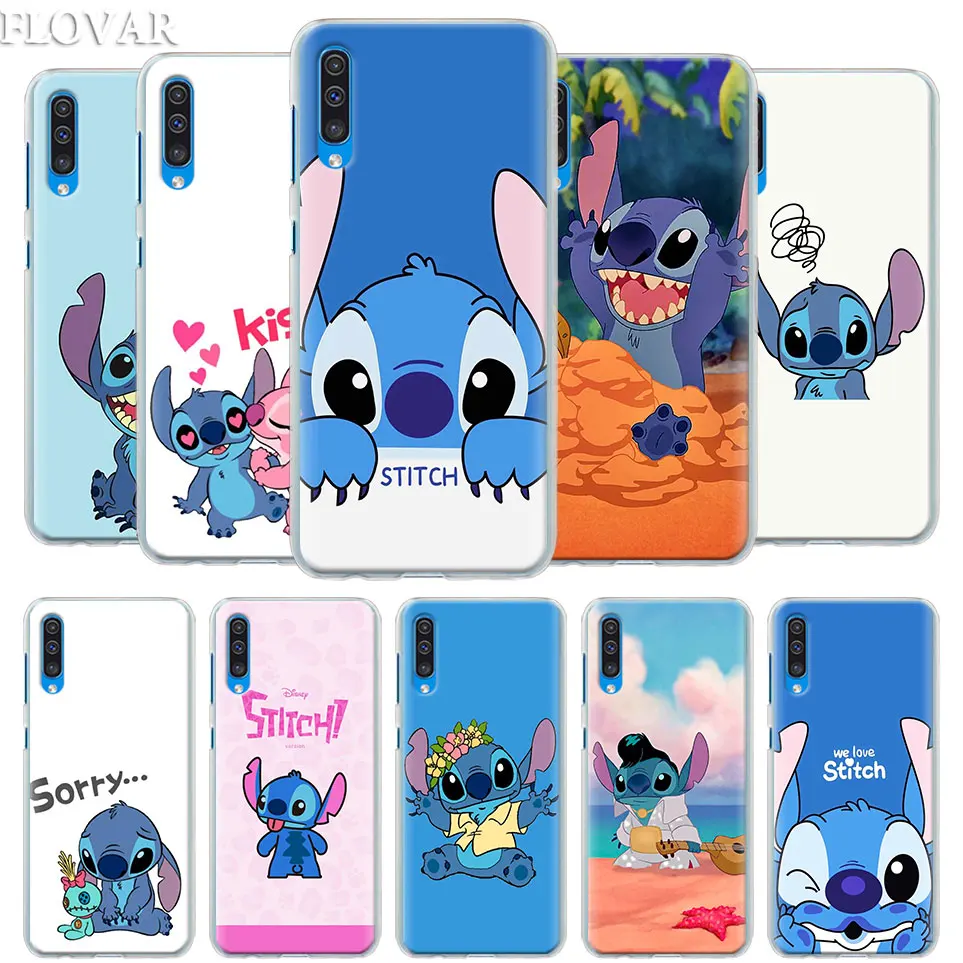 

Cute Cartoon Stich Case Cover for Samsung Galaxy A30 A40 A50 A70 A6 A8 Plus A7 A9 2018 M30 Phone Case Coque