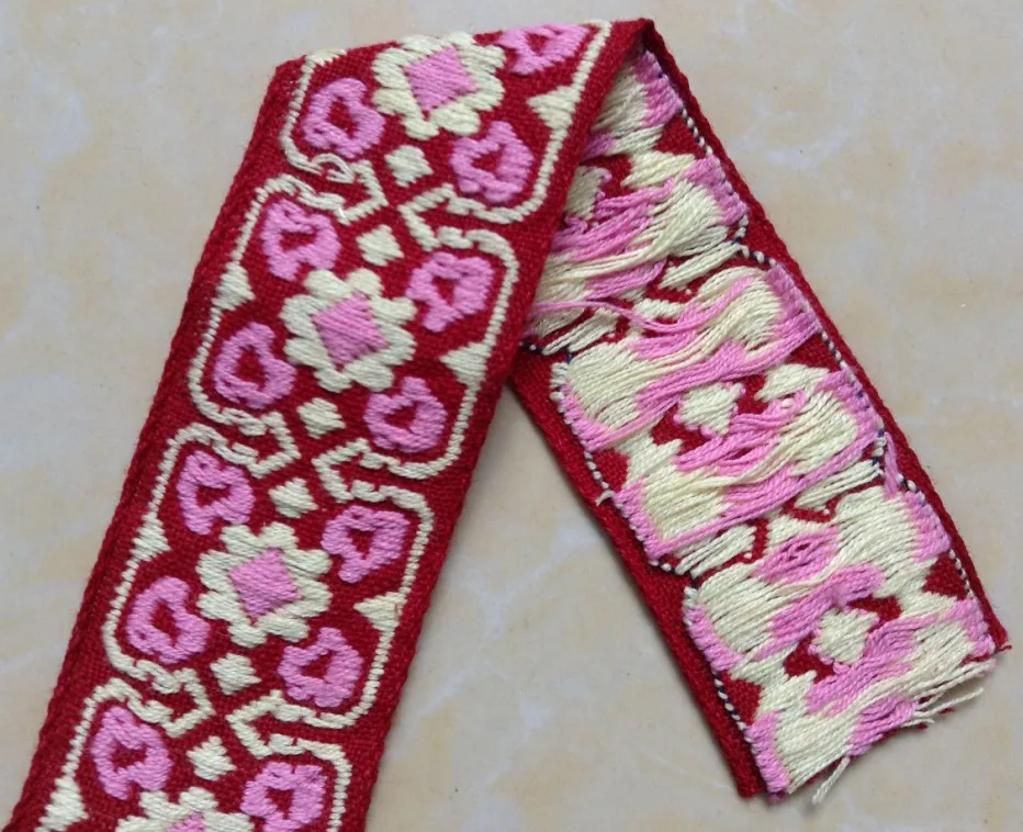 

2.8cm high quality T/C material nations style single face jacquard ribbon trimming,XERY14333G