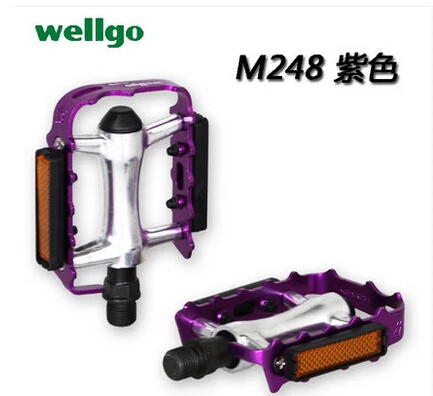 

WELLGO M248 aluminum alloy road bike pedal mountain bike pedal bicycle parts Folding bike pedal bike lock pedal