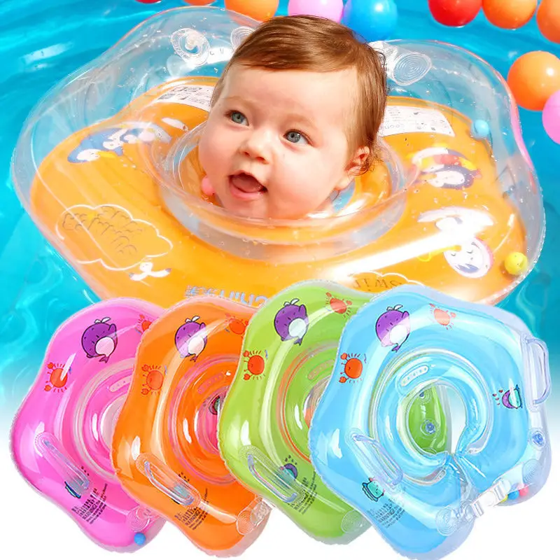 

Baby Swimming Pool Accessories baby Tube Ring Swim Neck Ring Safety Infant Neck Float Circle For Bathing Inflatable 0-3years