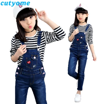 

Spring Denim Girls Overalls Pant Korean Fashion Toddler Kids Loose Fit Bib Pants Children Jeans Jumpsuits Teenage Girls Trousers