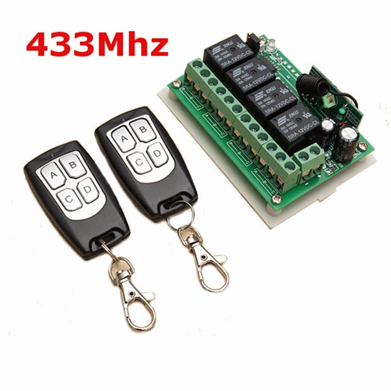 Universal Wireless Remote Control 12V 4CH Channel 433Mhz Switch