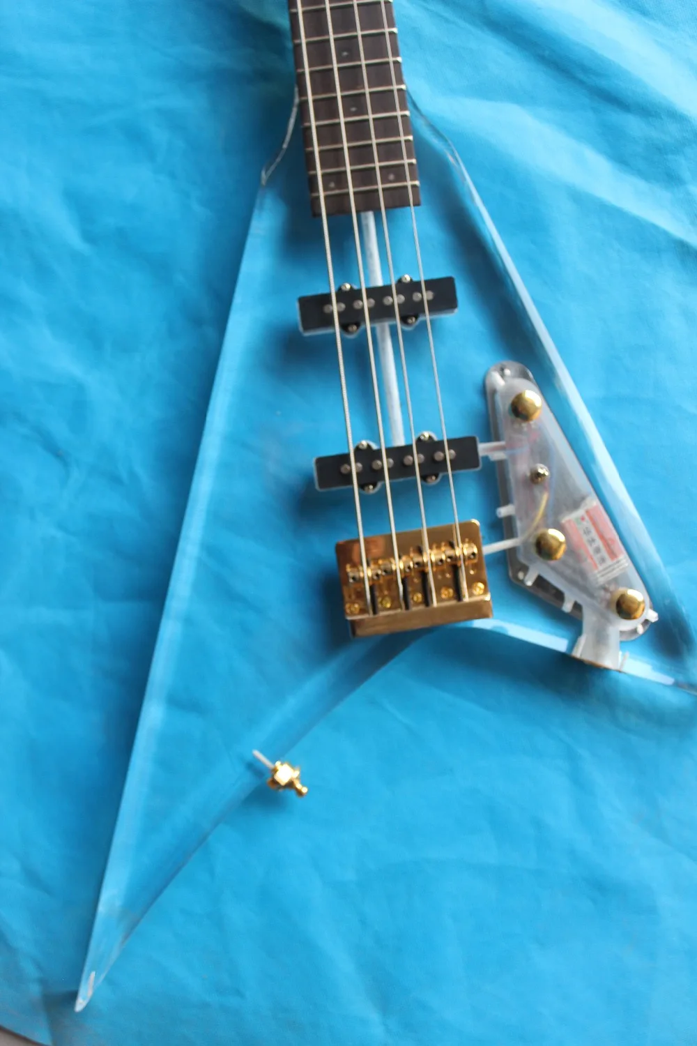 Listrik Bass Keren Bentuk Pabrik Langsung Acrylic Bass Gitar Di