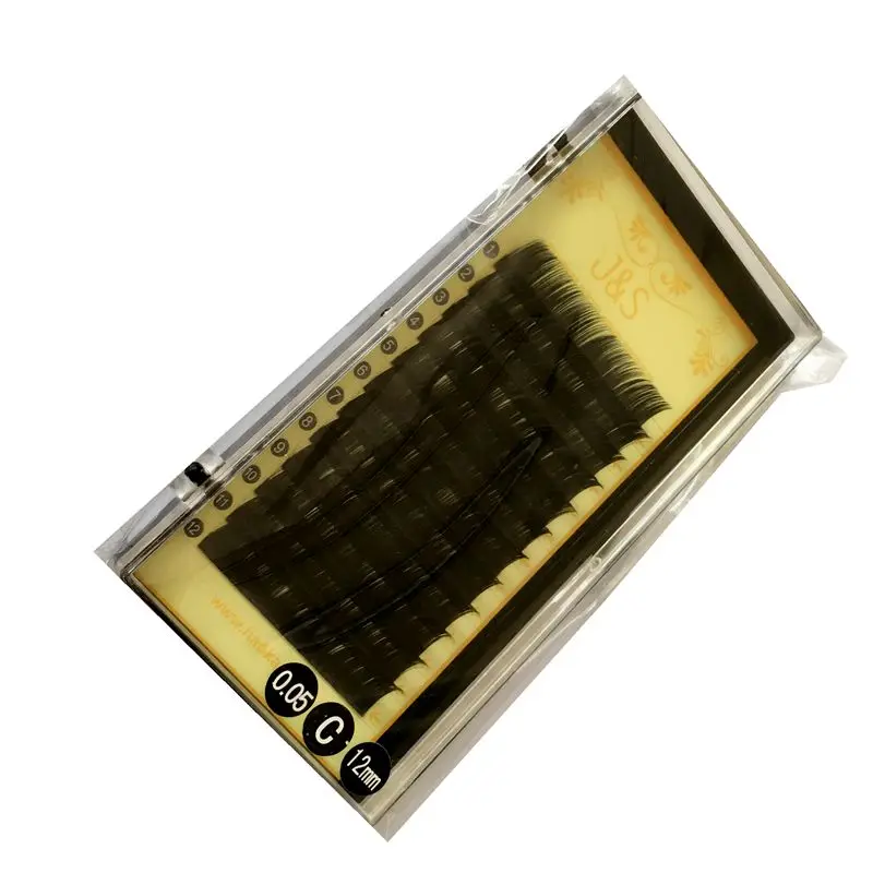 

Sales Individual Eyelashes J&S All Size 3 Cases C Curl Mink Eyelashes Extension Artificial Fake False Eyelashes