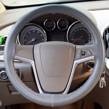 

FLY5D Sewing Head Layer Cowhide Car Hand Steering Wheel Cover In The Hole Sweat Absorption Permeability Is Strong For Auto